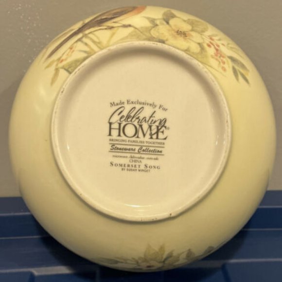 Celebrating Home Serve/Bake Bowls, Somerset-Bird motif, Set of 2, Stoneware NEW - Picture 10 of 11